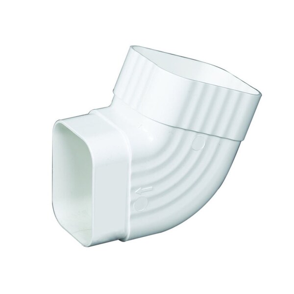 Amerimax Home Products Amerimax 4.5 in. H X 2.5 in. W X 4.5 in. L White Vinyl K Gutter Elbow M0628 - main